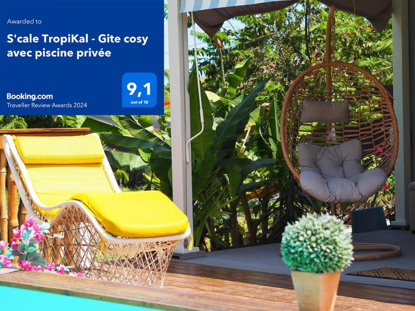 S'Cale Tropikal - Gite Cosy Avec Piscine Privee Petit-Canal Екстер'єр фото